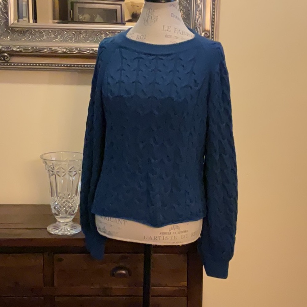 J. Crew Cropped Cable knit Sweater